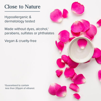 Rosewater Facial Toner with Hyaluronic Acid, Dry to Combination Skin Care, Hydrating Toner Refines Pores & Minimizes the Appearance of Fine Lines & Wrinkles, Alcohol Freeǂ, Vegan, 8Oz